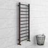 Brand new 👍 Brooklyn Black Nickel 1200 x 500mm Straight Heated Towel Rail 🔔
