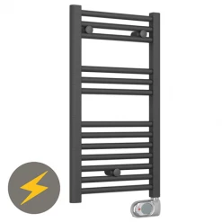 Discount β¨ E-Diamond Electric Only Heated Towel Rail w. Digital Thermostat - W400mm x H720mm - Anthracite - Straight π