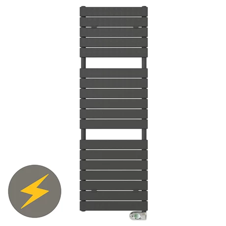 Flash Sale π₯ E-Milan Electric Only Heated Towel Rail w. Digital Thermostat - W500mm x H1513mm - Anthracite π 1 Flash Sale π₯ E-Milan Electric Only Heated Towel Rail w. Digital Thermostat - W500mm x H1513mm - Anthracite π