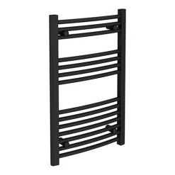 Cheapest 👍 Toreno Black Curved W500 x H800mm Heated Towel Rail ✨