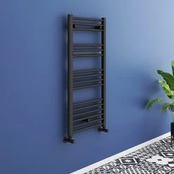 Best Sale 🌟 Toreno Black W500 x H1000mm Heated Towel Rail 🔥