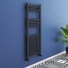 Best Pirce 🥰 Toreno Black Curved W500 x H1200mm Heated Towel Rail 😍