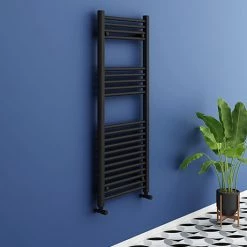 Best Pirce 🔥 Toreno Black W500 x H1200mm Heated Towel Rail 👏
