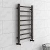 Wholesale 🎉 Brooklyn Black Nickel 800 x 500mm Straight Heated Towel Rail 🔔