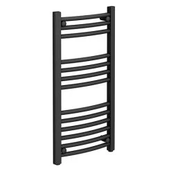 Buy 😀 Diamond Curved Heated Towel Rail - W400 x H800mm - Anthracite 🧨