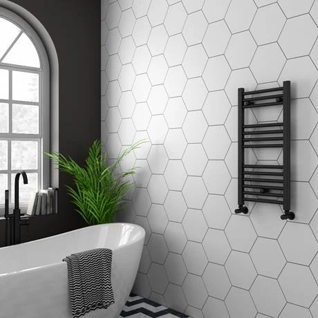 Brand new π Diamond Heated Towel Rail - W400 x H800mm - Anthracite π 2 Brand new π Diamond Heated Towel Rail - W400 x H800mm - Anthracite π - Image 2