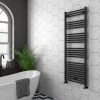 Outlet ???? Diamond Heated Towel Rail - W600 x H1600mm - Anthracite - Straight ????