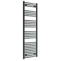 Best deal 🌟 Diamond Curved Heated Towel Rail - W500 x H1600mm - Anthracite 🥰