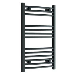 Deals 🔔 Diamond Curved Heated Towel Rail - W500 x H800mm - Anthracite ⭐