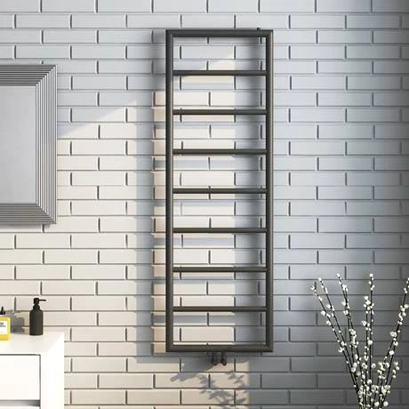Budget π Arezzo Matt Black 1500 x 500 Ladder Heated Towel Rail π 2 Budget π Arezzo Matt Black 1500 x 500 Ladder Heated Towel Rail π - Image 2