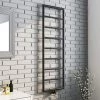 Budget 🔔 Arezzo Matt Black 1500 x 500 Ladder Heated Towel Rail 🎉