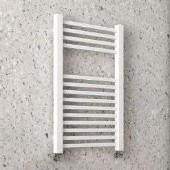 Cheapest 🥰 Arezzo Cube Matt White 690 x 500 Heated Towel Rail 🛒