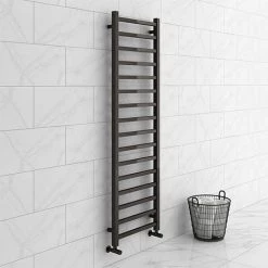 Best deal ✨ Brooklyn Square 1600 x 500mm Black Nickel Heated Towel Rail 🎁