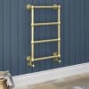 Wholesale ???? Chatsworth Traditional 498 x 748 Brushed Brass Wall Mounted Heated Towel Rail ????
