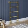 Best reviews of 😀 Chatsworth Traditional 598 x 1194 Brushed Brass Floor Mounted Heated Towel Rail 😍