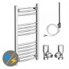 Top 10 😍 Diamond 400 x 800mm Curved Heated Towel Rail (incl. Valves + Electric Heating Kit) 🎉