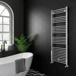 Cheap 👍 Diamond Heated Towel Rail - 600mm x 1600mm - Chrome - Straight 💯
