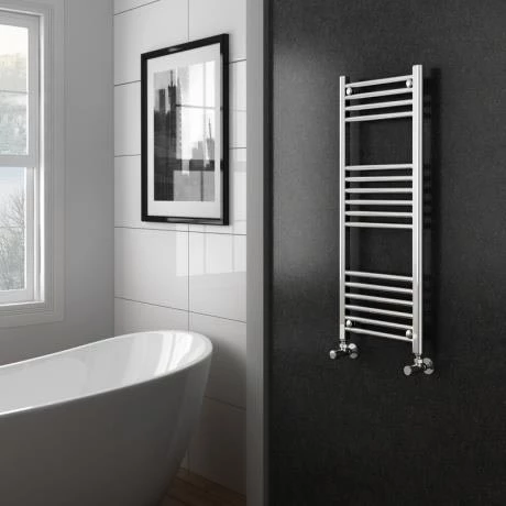 Best Sale π Diamond Heated Towel Rail - W400 x H1000mm - Chrome - Straight π 2 Best Sale π Diamond Heated Towel Rail - W400 x H1000mm - Chrome - Straight π - Image 2