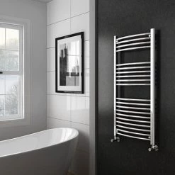 Top 10 π Diamond Curved Heated Towel Rail - 600mm x 1200mm - Chrome π―