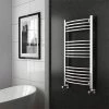 Deals 💯 Diamond Curved Heated Towel Rail - W600 x H1000mm - Chrome 🎁