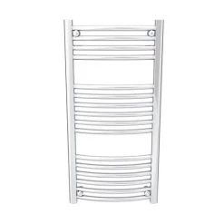 Flash Sale 🌟 Diamond Curved Heated Towel Rail - W500 x H1000mm - Chrome 🎁 -Ladder Towel Radiators Sales COL025 D2 460
