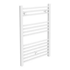 New π€© Diamond Heated Towel Rail - W500 x H800mm - White - Straight π€©