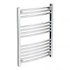 Outlet 💯 Diamond Curved Heated Towel Rail - W600 x H800mm - Chrome 🧨