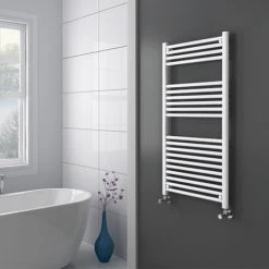 Top 10 😀 Diamond Heated Towel Rail - W600 x H1200mm - White - Straight 🧨
