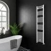 Outlet ✔️ Diamond Heated Towel Rail - W400 x H1600mm - White - Straight ????