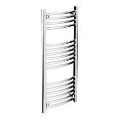 New π Diamond Curved Heated Towel Rail - W400 x H1000mm - Chrome β¨