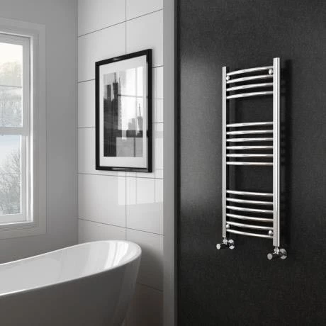 New π Diamond Curved Heated Towel Rail - W400 x H1000mm - Chrome β¨ 2 New π Diamond Curved Heated Towel Rail - W400 x H1000mm - Chrome β¨ - Image 2