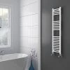Budget 👍 Diamond Heated Towel Rail - W300 x H1200mm - White - Straight 🌟