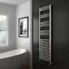 Hot Sale 🧨 Diamond Curved Heated Towel Rail - W500 x H1800mm - Chrome 🛒