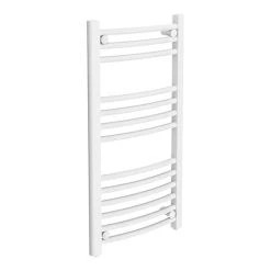 Buy 😀 Diamond Curved Heated Towel Rail - W400 x H800mm - White 🌟