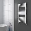 Cheap ???? Diamond Curved Heated Towel Rail - W600 x H1000mm - White ????