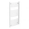 Deals ???? Diamond Curved Heated Towel Rail - W500 x H1000mm - White ✔️