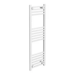 Cheap ❤️ Diamond Heated Towel Rail - W300 x H1000mm - White - Straight ❤️