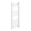 Brand new ⌛ Diamond Curved Heated Towel Rail - W300 x H800mm - White ????