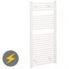 Coupon ✨ Reina Diva H800 x W400mm White Flat Electric Towel Rail 🌟