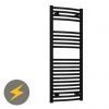 Buy 🛒 Reina Diva H800 x W500mm Black Curved Electric Towel Rail 👏