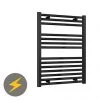 Deals 👏 Reina Diva H800 x W600mm Black Flat Electric Towel Rail 🤩