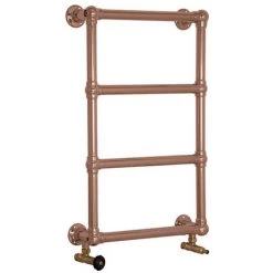 New 😍 Farnham Traditional Copper 770 x 500mm Steel Towel Rail 😉
