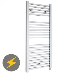 Budget ✔️ Hudson Reed 1110 x 500mm Electric Square Heated Towel Rail - Chrome - HL151 ✨