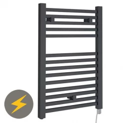 Outlet 🔔 Hudson Reed 690 x 500mm Electric Square Heated Towel Rail - Anthracite - HL152 🌟