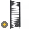 Budget ✔️ Hudson Reed 1110 x 500mm Electric Square Heated Towel Rail - Anthracite - HL153 ✨