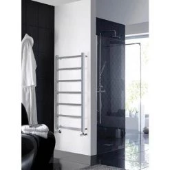 Budget 🥰 Hudson Reed Eton Designer Radiator 1200 x 600mm - Chrome - HL376 🎉 -Ladder Towel Radiators Sales HL376 D2 460