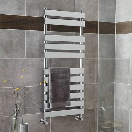 Discount π Hudson Reed Piazza 11 Bar Heated Towel Rail 1200 x 500mm - Chrome - HL396 π 2 Discount π Hudson Reed Piazza 11 Bar Heated Towel Rail 1200 x 500mm - Chrome - HL396 π - Image 2
