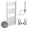 Best Sale ???? Cube 600 x 1100mm Heated Towel Rail (incl. Valves + Electric Heating Kit) ✔️