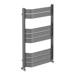 Best Pirce 👏 Milan Bow-Fronted Anthracite 850 x 550 Designer Flat Panel Heated Towel Rail ⭐ -Ladder Towel Radiators Sales MBTR855A4 d3 460