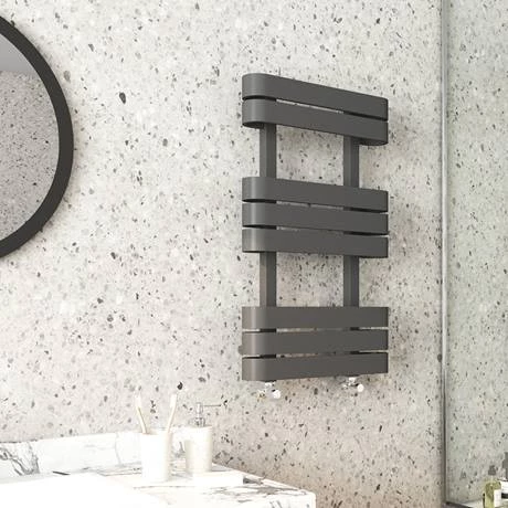 Brand new π Milan Curved Anthracite 850 x 500 Designer Flat Panel Heated Towel Rail π 2 Brand new π Milan Curved Anthracite 850 x 500 Designer Flat Panel Heated Towel Rail π - Image 2